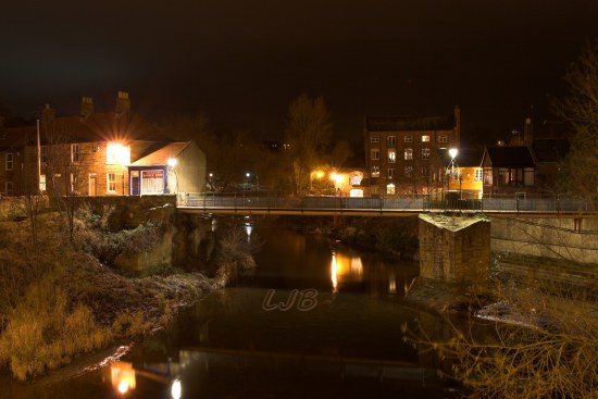 River Wansbeck, Morpeth at night.