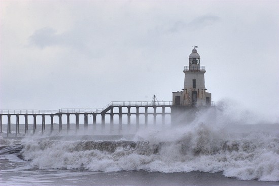 Blyth East Pier Lighthouse, Northumberland Coast.
