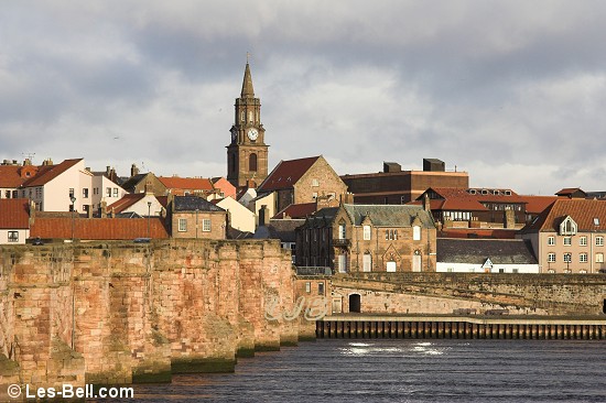 View across the River Tweed at Berwick, Northumberland.