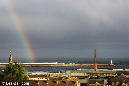Rainbow over Spittal, Northumberland Coast.