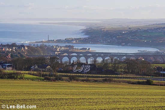 View over Berwick and Spittal, Northumberland.