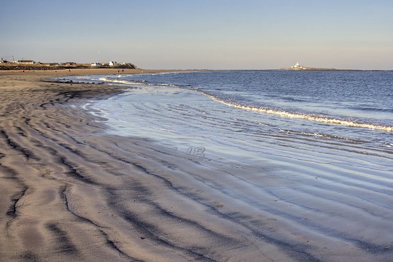 Coal dust patterns on Hauxley Beach, Northumberland Coast.