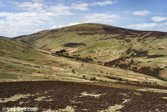 The Cheviot, seen across the Harthope Valley, from Long Crags.
