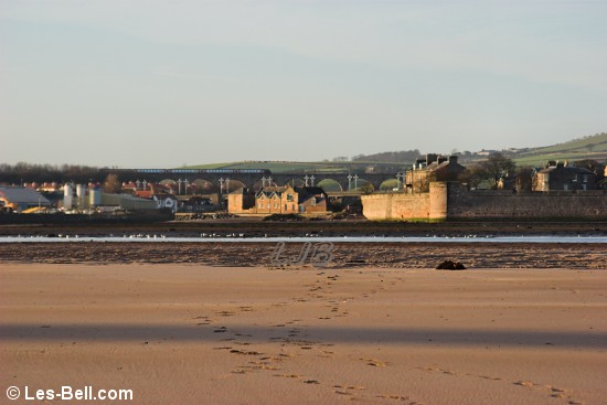 View across the River Tweed to Berwick from Spittal.