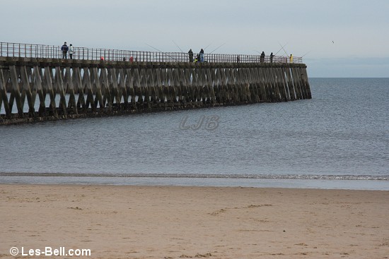 Fishing from Blyth West Pier.