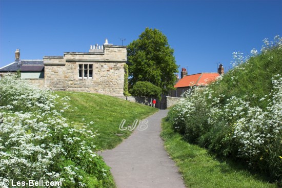 Footpath beside Warkworth Castle, Northumberland.