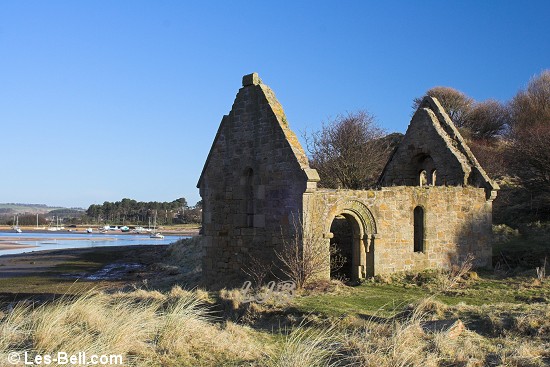 Ruined mortuary chapel below Church Hill, Alnmouth.