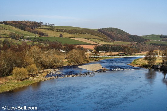 River Tweed at Melrose and Gattonside, Scottish Borders.