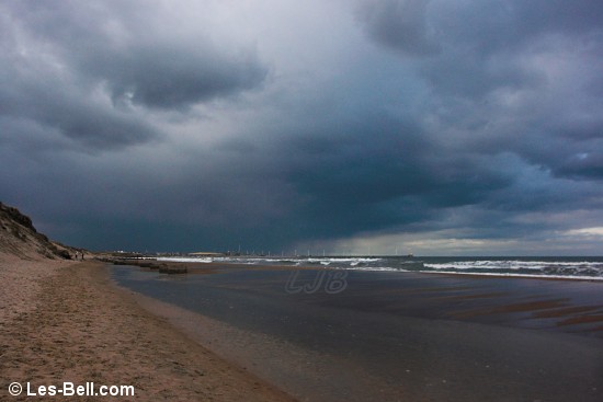 Before the storm at Blyth South Beach, Northumberland.