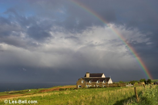 Rainbow over the Northumberland Coast.