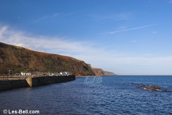 View from the seafront at Lower Burnmouth.