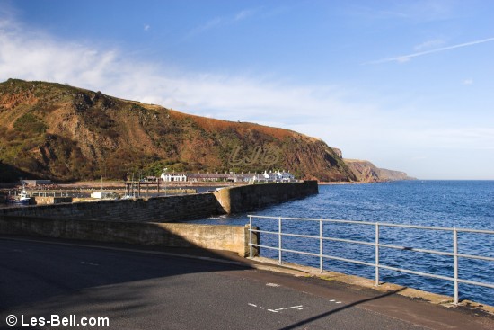 View from the seafront at Lower Burnmouth.
