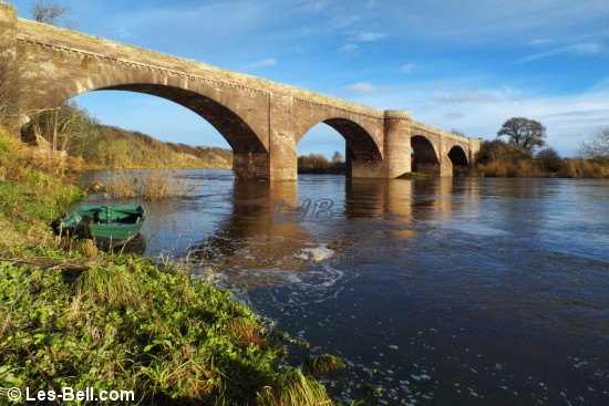 River Tweed at Norham and Ladykirk Bridge.