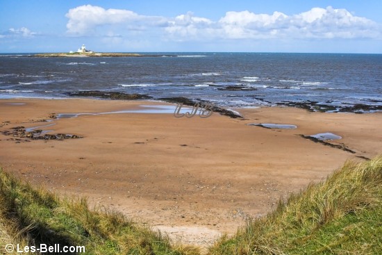 Low Hauxley Beach and Coquet Island, Northumberland.