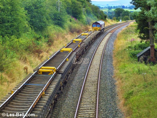 Freight train on the Settle to Carlisle Railway.