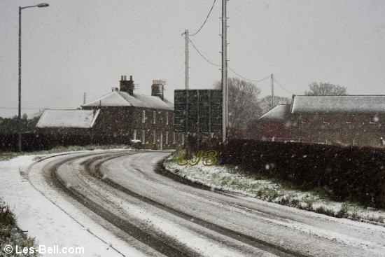 Heavy snow at Bothal, Northumberland. 