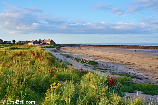 View of the beach at Boulmer.