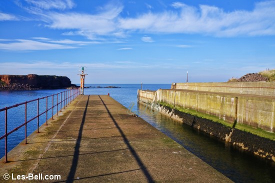 View of the end of Eyemouth Pier.