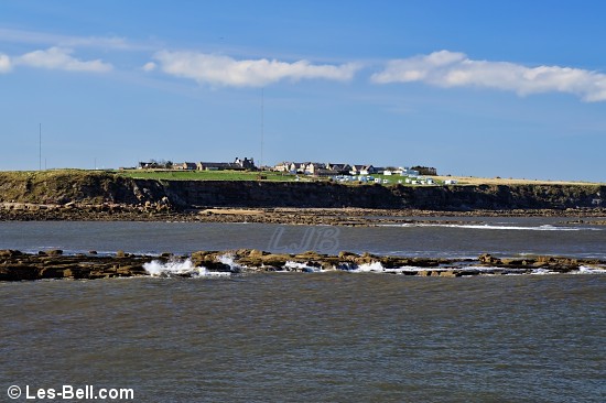 View to Old Hartley Caravan club site from  St. Mary's Island.