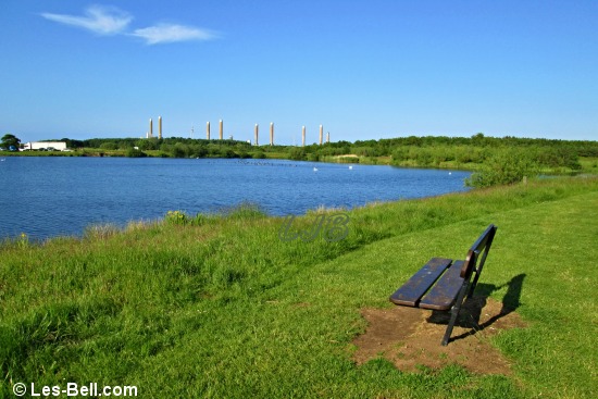 View of the lake at QEII Country Park, Ashington.