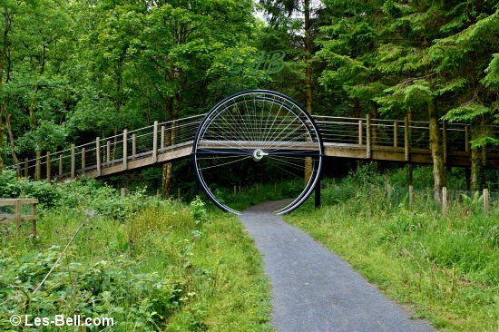 Cycle way bridge across the trail from Kirroughtree Visitor Centre.