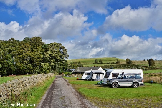 Our caravan on a small site near Mungrisedale in the Lake District.
