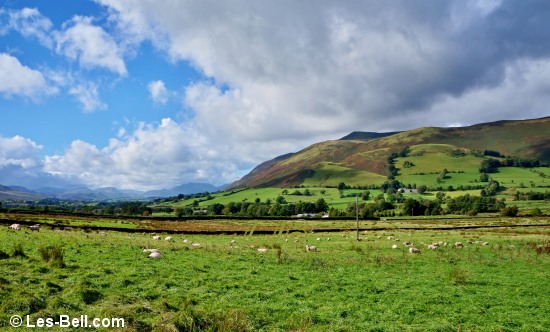 View of Souther Fell in the Lake District with Blencathra in the background.