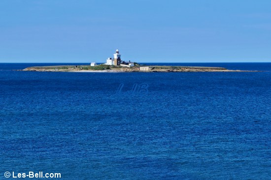 View of Coquet Island and the lighthouse.