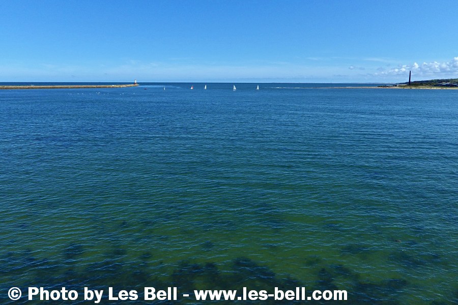View to the mouth of the River Tweed at Berwick on the Northumberland coast.