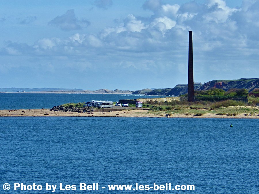 View across the River Tweed from Berwick to Spittal on the Northumberland coast.