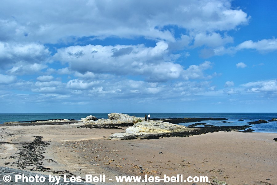 View of the beach at St Andrews, Fife, Scotland.