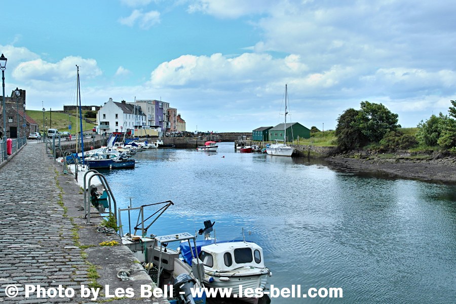 View of the harbour at St Andrews, Fife, Scotland.
