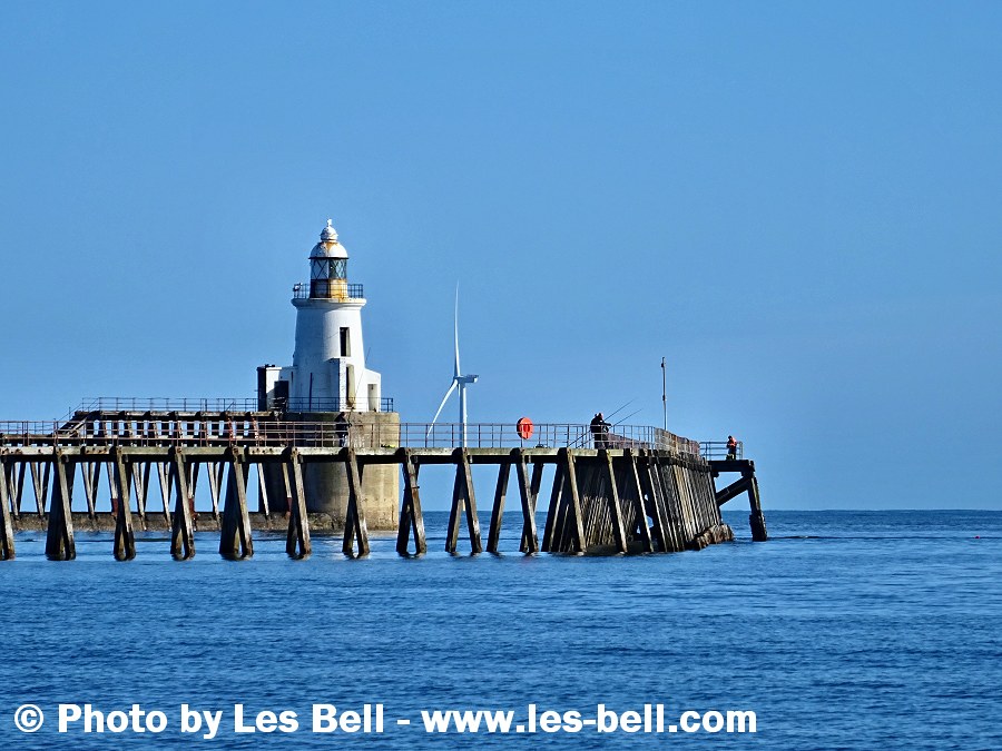 Blyth West Pier and Blyth Lighthouse, Northumberland Coast.