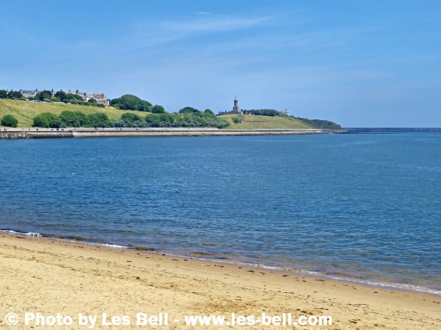 View along the River Tyne from the beach at North Shields.